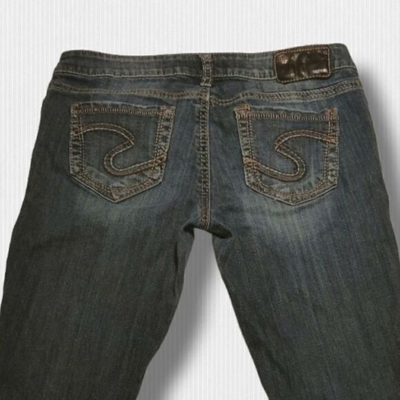 SILVER Aiko Low Rise Dark Faded Denim Skinny Jeans - Picture 4 of 5